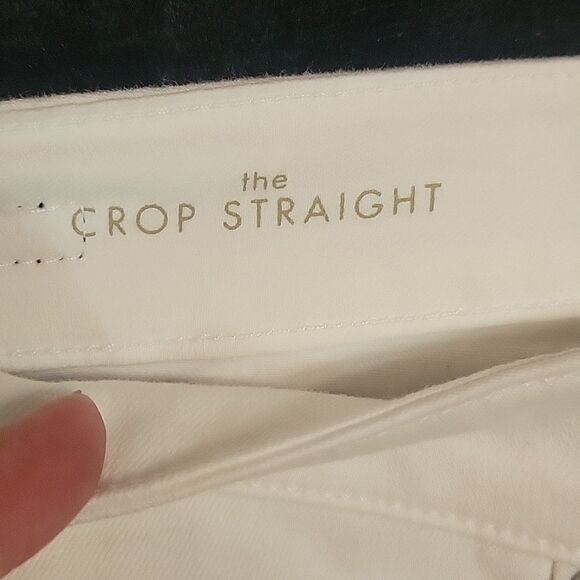 LIVERPOOL Kennedy Crop Straight Leg Jeans Sporty White W/ Stripe Size 2 - Picture 4 of 8